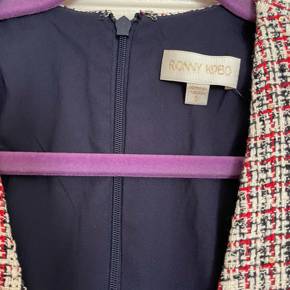 EUC Ronny Kobo Bea tweed blazer Dress S $498 - Picture 7 of 11